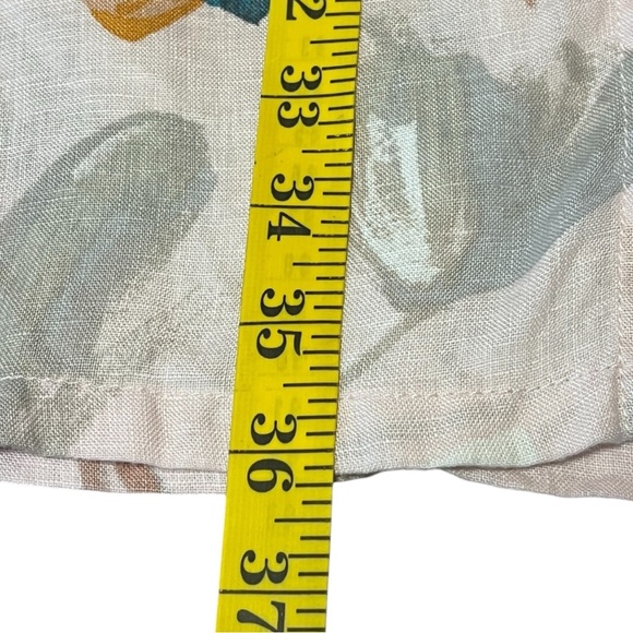 Rachel Zoe 100% Linen fFloral Button-up Short Sleeve Dress Size M - Picture 12 of 12